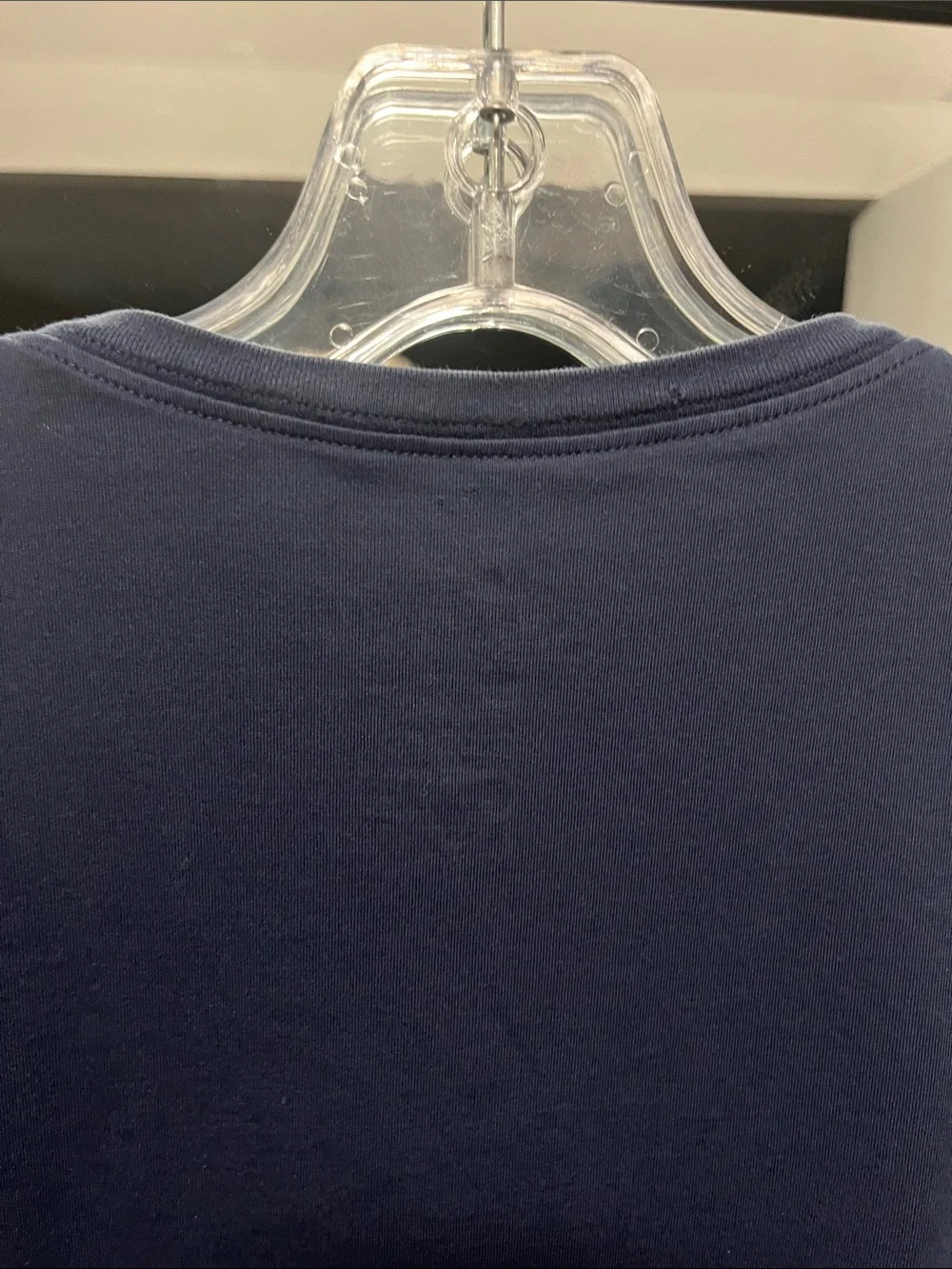 Nike Men's Navy and White Swoosh Short Sleeve Tee